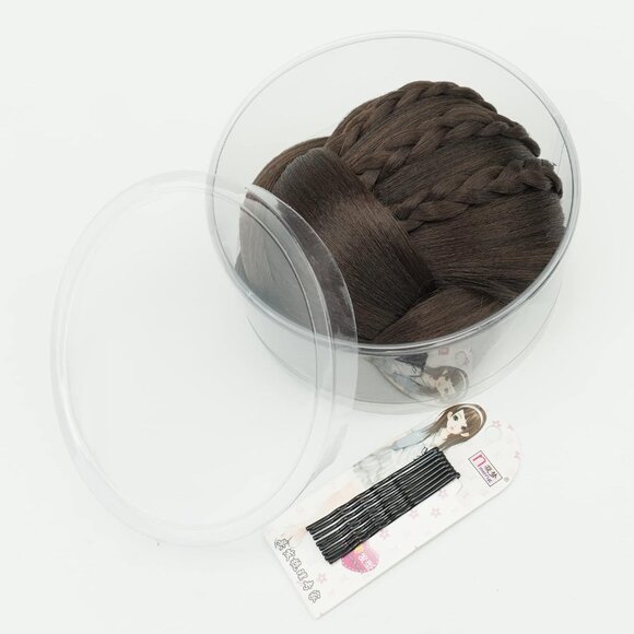 Women's Braided Chignon Donut Hair Cover Scrunchies Wig Clips for Updo - Picture 6 of 6